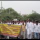 विरोध प्रदर्शन करते हुए जिला महेंद्रगढ़ के जनप्रतिनिधि